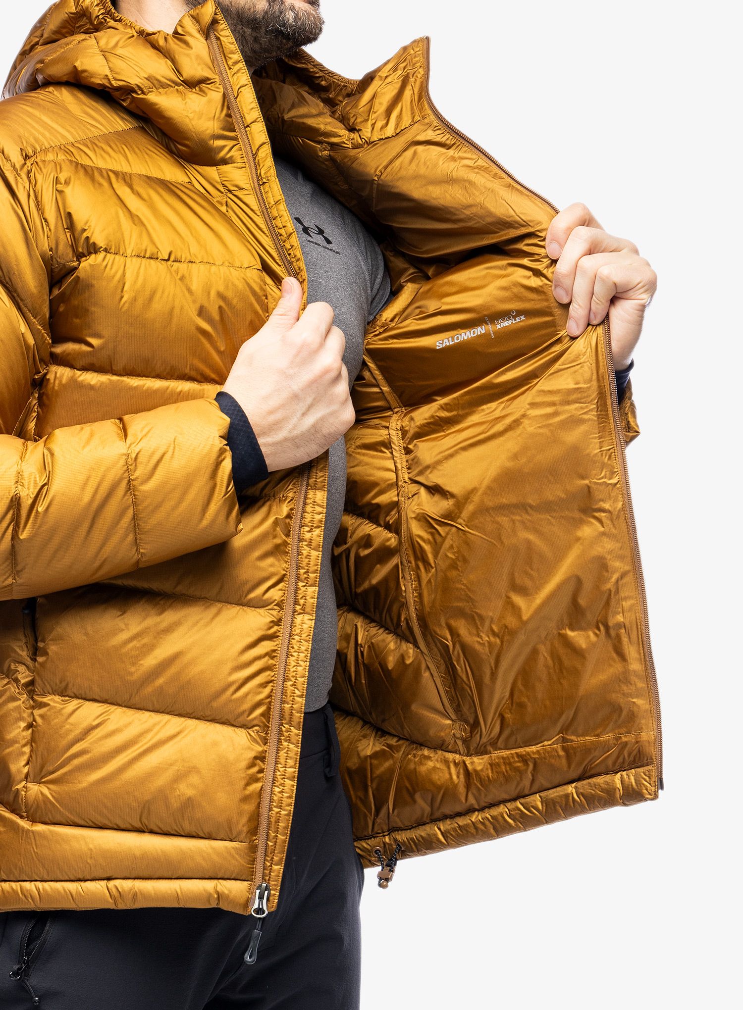Zateplená bunda Salomon Elixir Down Parka - rubber