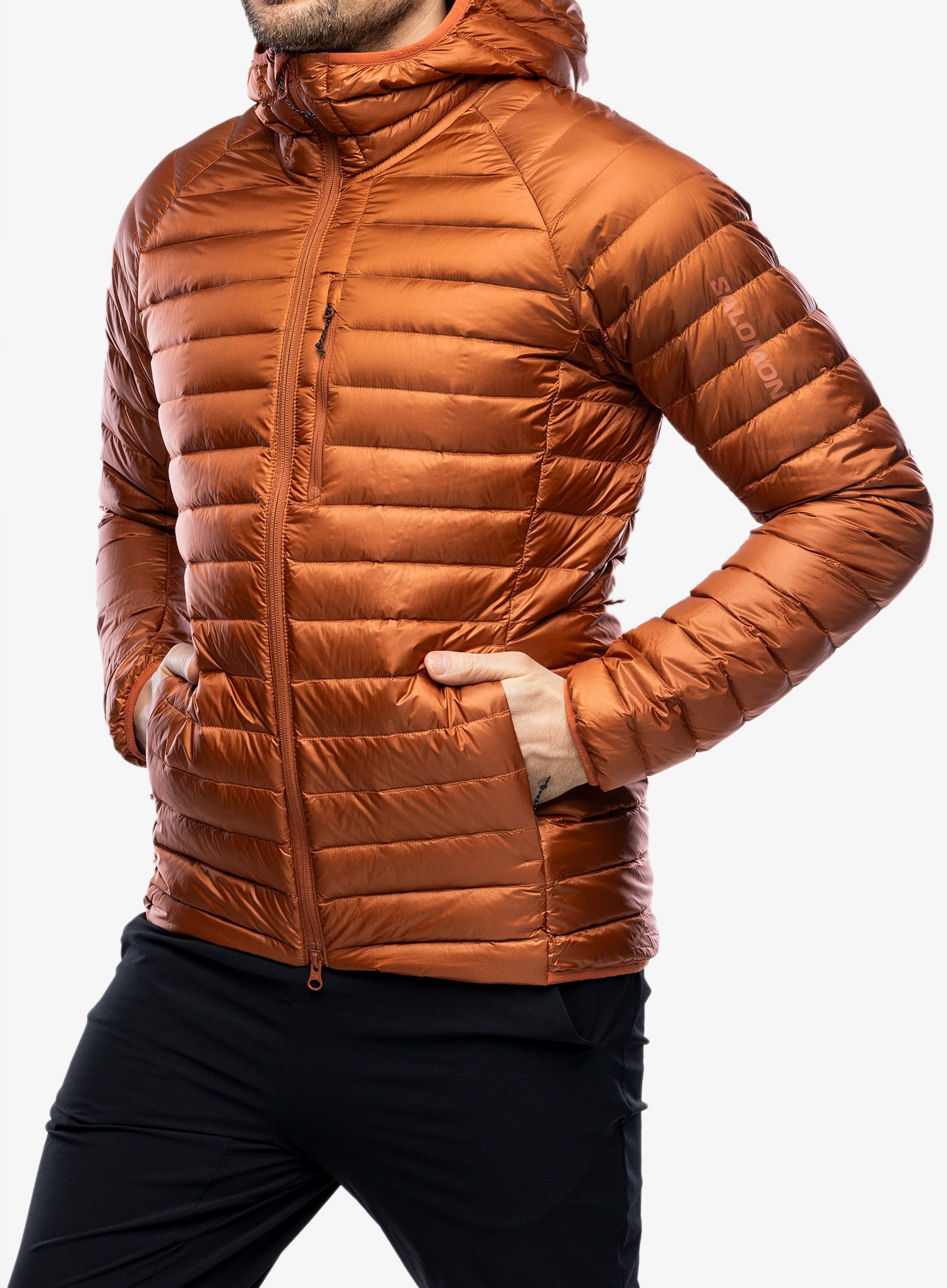 Páperová bunda Salomon Elixir Micro Down JKT - baked clay