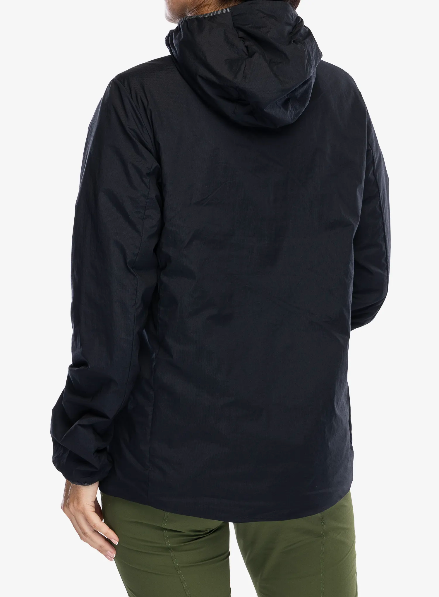 Zateplená bunda dámska Salomon Mountain Flex Jacket Hood - deep black