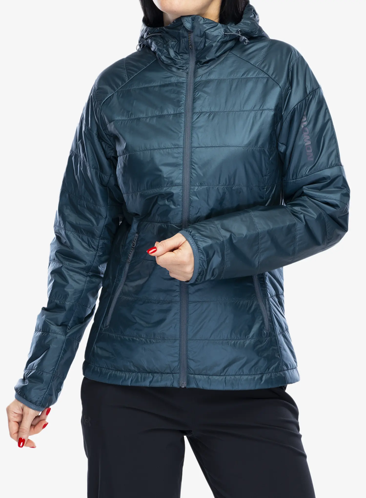 Zateplená bunda dámska Salomon Outline HD Jacket - midnight navy