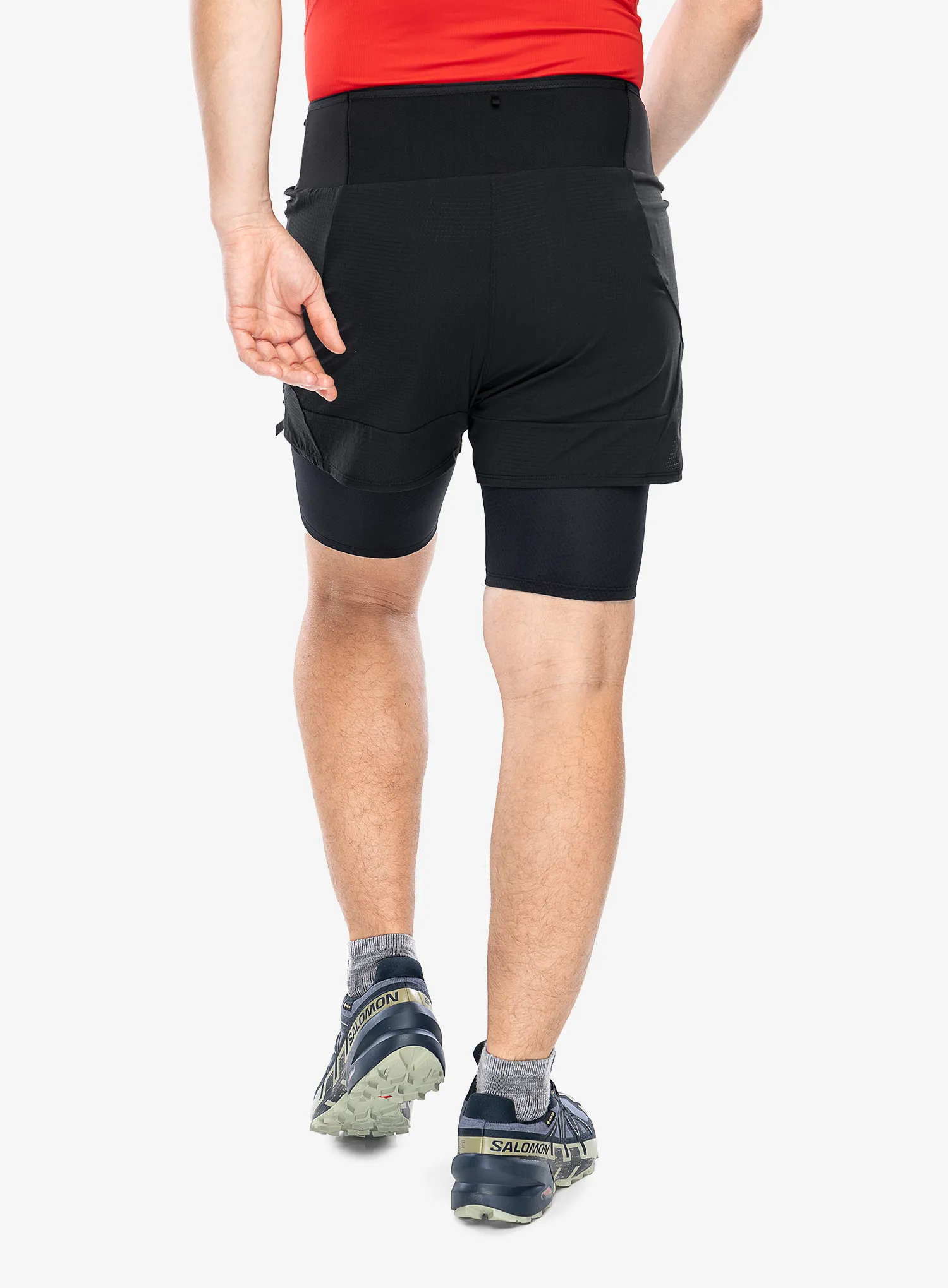 Bežecké kraťasy Salomon Sense 2in1 Shorts - deep black