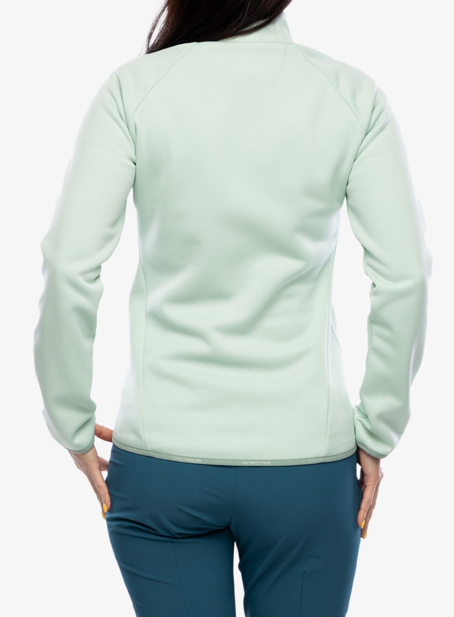 Dámska mikina na zips Salomon Essential Warm Fz Mid - aqua/iceberg