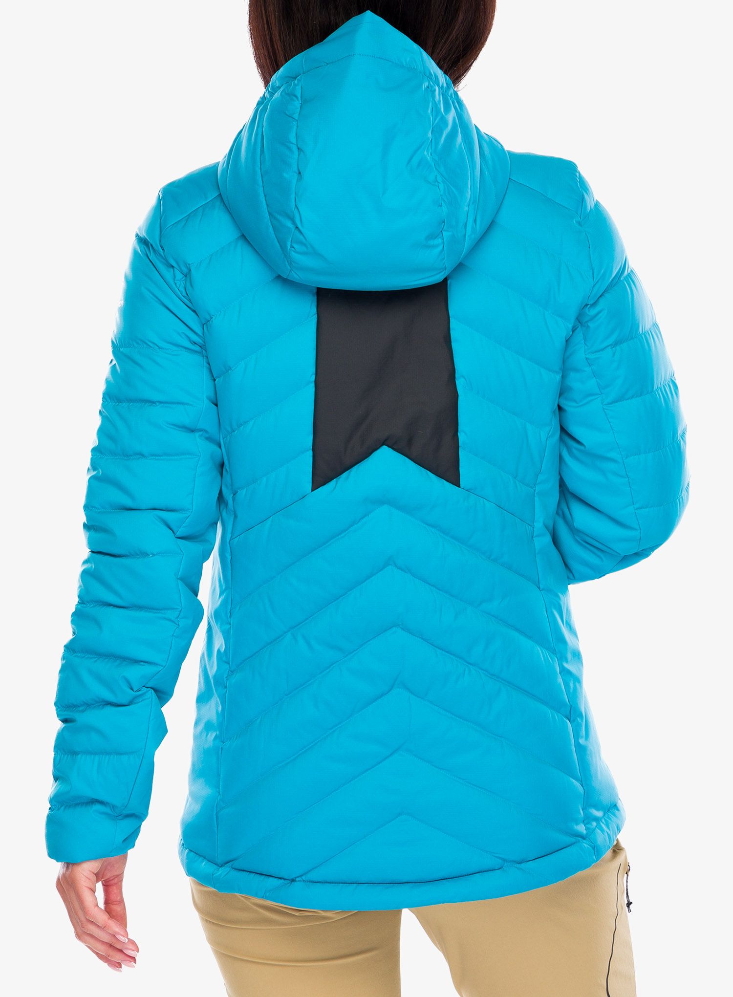 Bunda páperová dámska Salomon Transition Down Hoodie - barrier reef