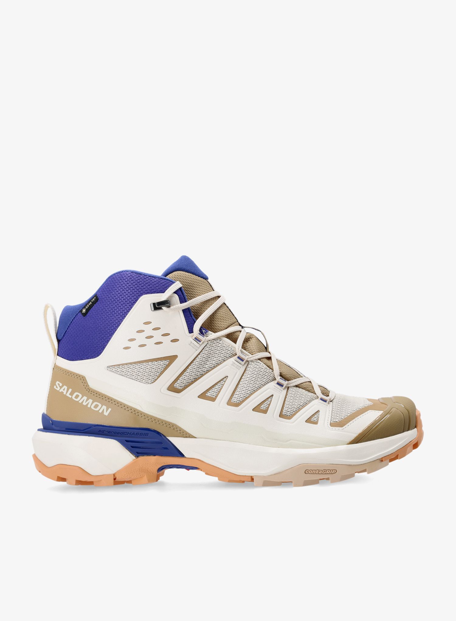 Turistické topánky Salomon X Ultra 360 Edge Mid GTX - sand/kelp/blue