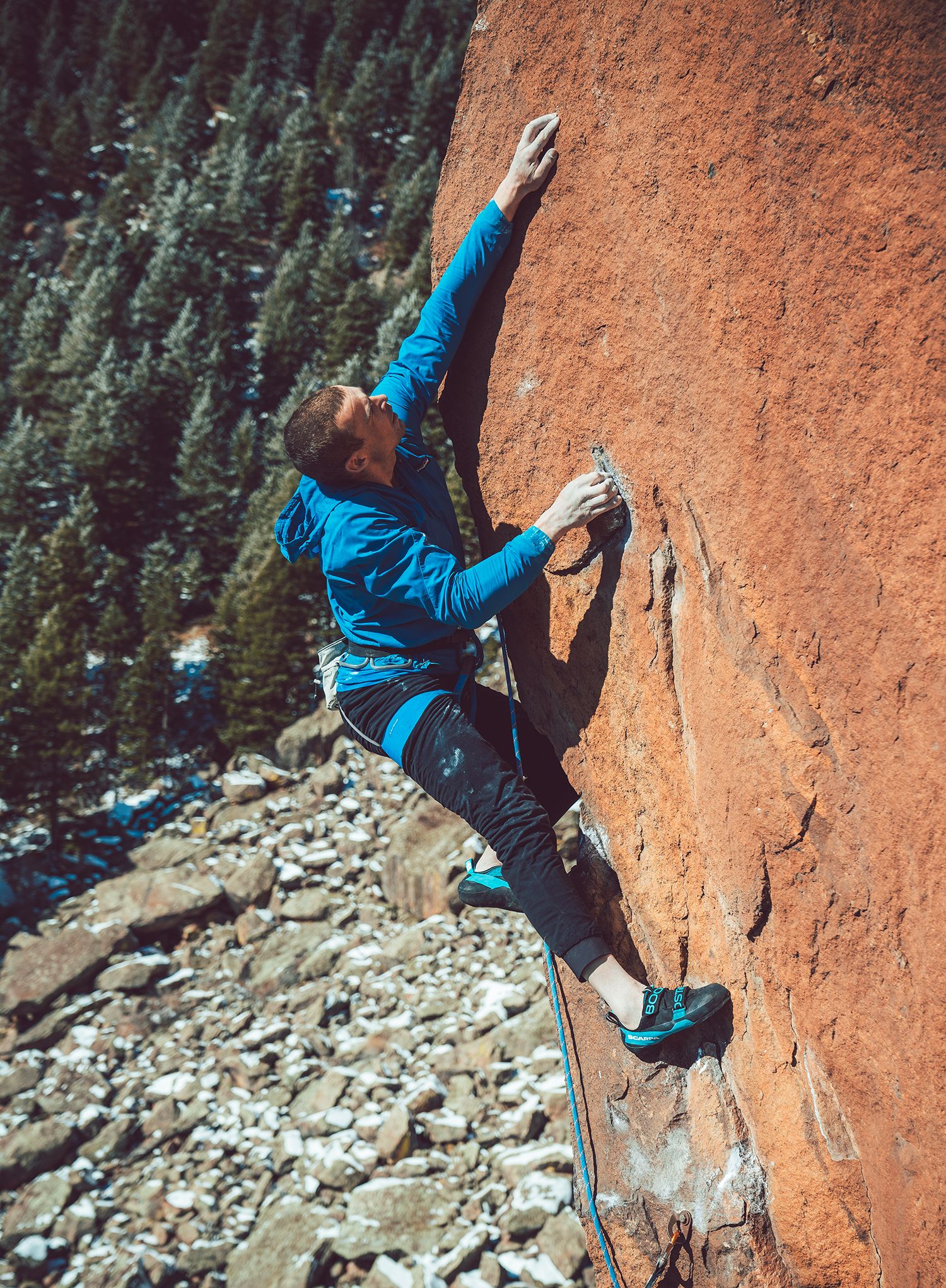 Lezečky Scarpa Boostic - black/azure
