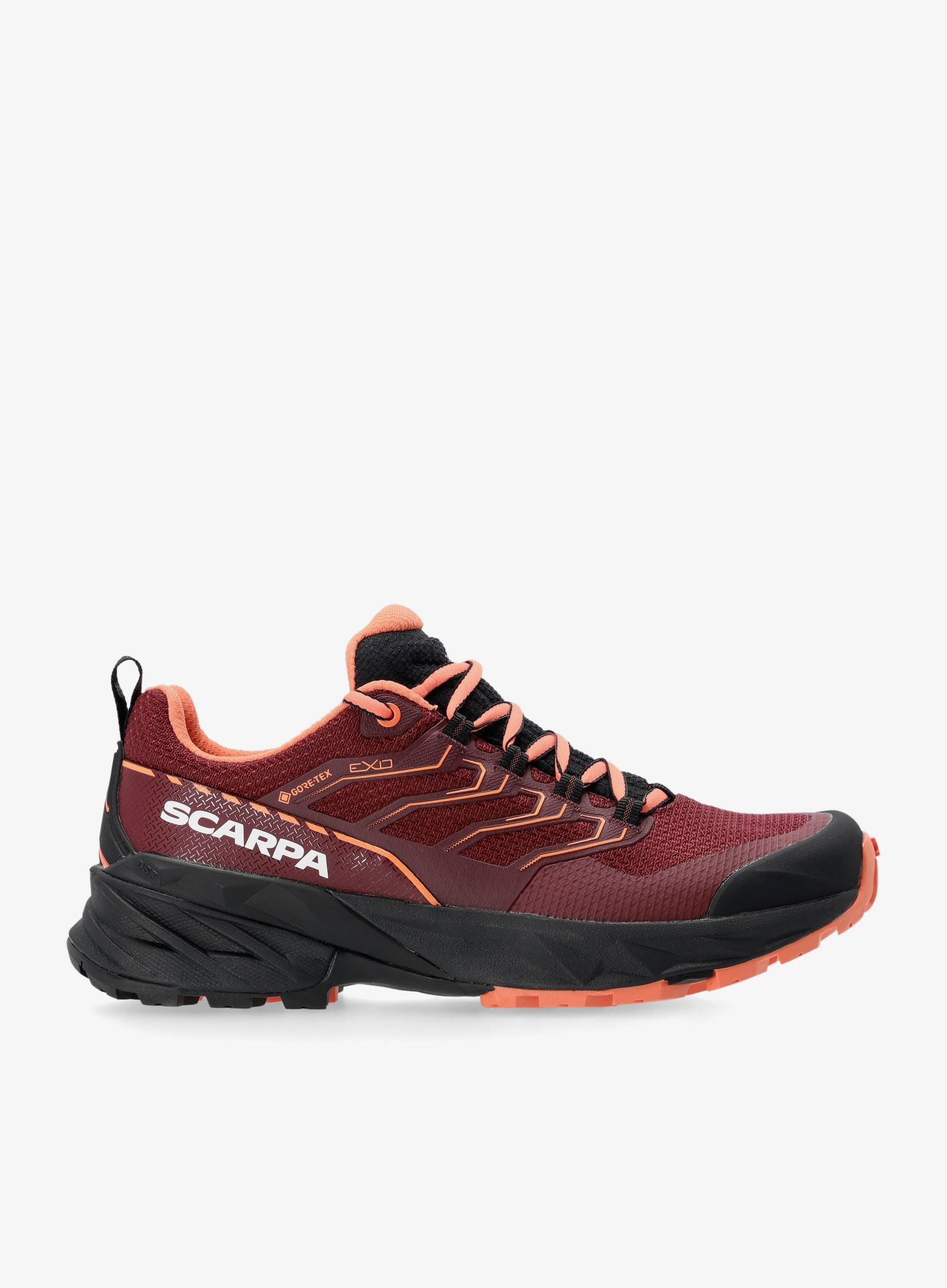 Dámske nízke turistické topánky Scarpa Rush 2 GTX - burgundy/dusty orange