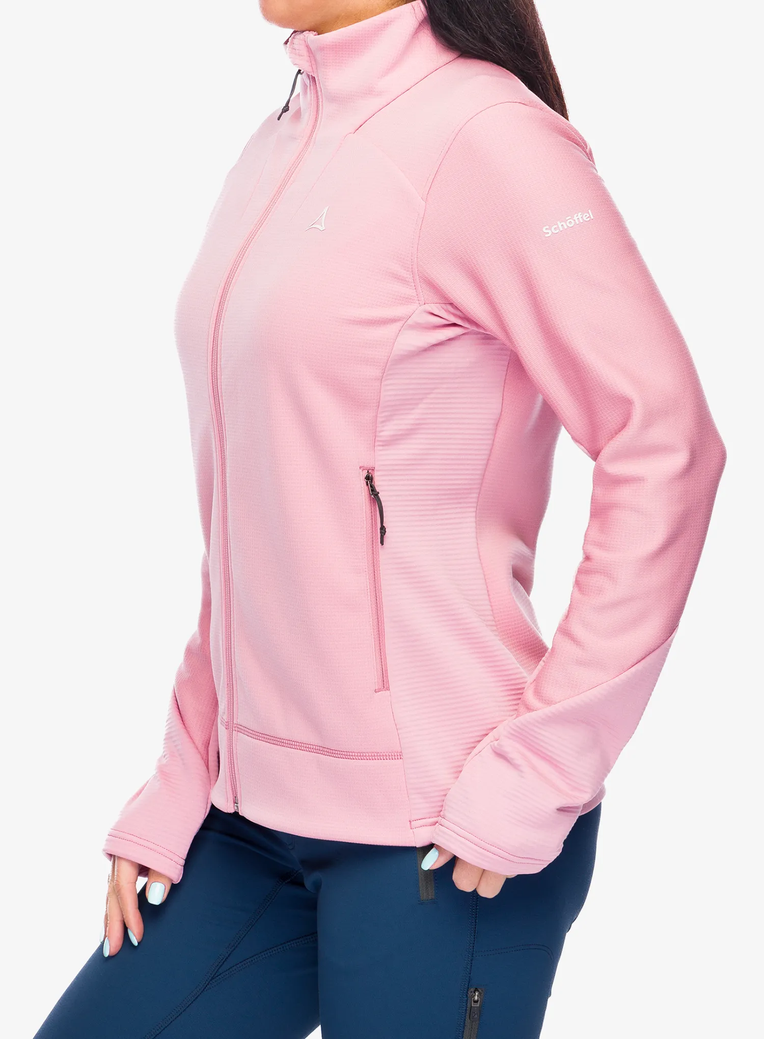 Mikina na zips dámska Schoffel Fleece Style Tiefen - viola