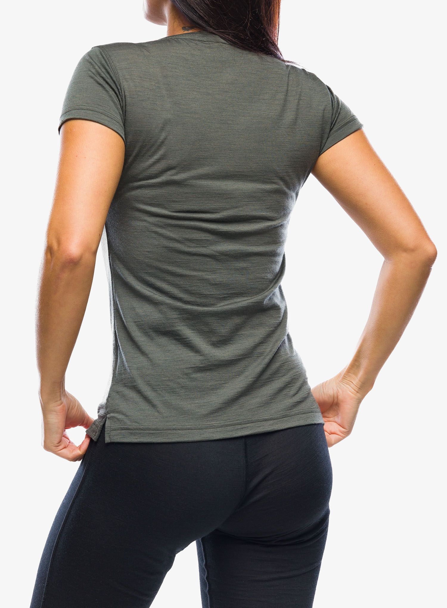 Merino tričko dámske Sensor Merino Air PT Fox Tee SS - olive green