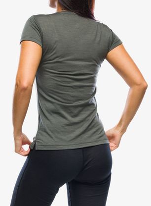 Merino tričko dámske Sensor Merino Air PT Fox Tee SS - olive green