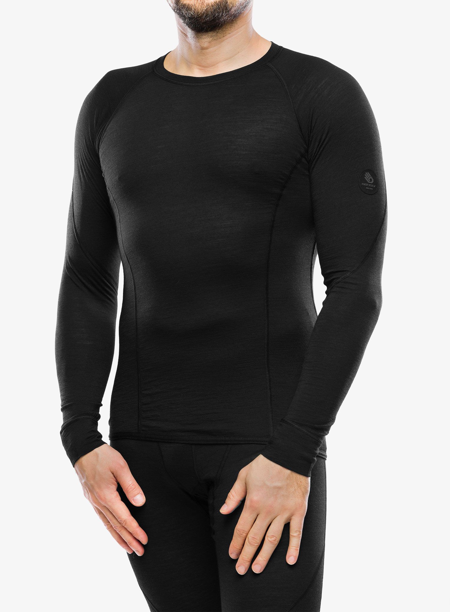 Funkčné tričko Sensor Merino Air Tee LS - black