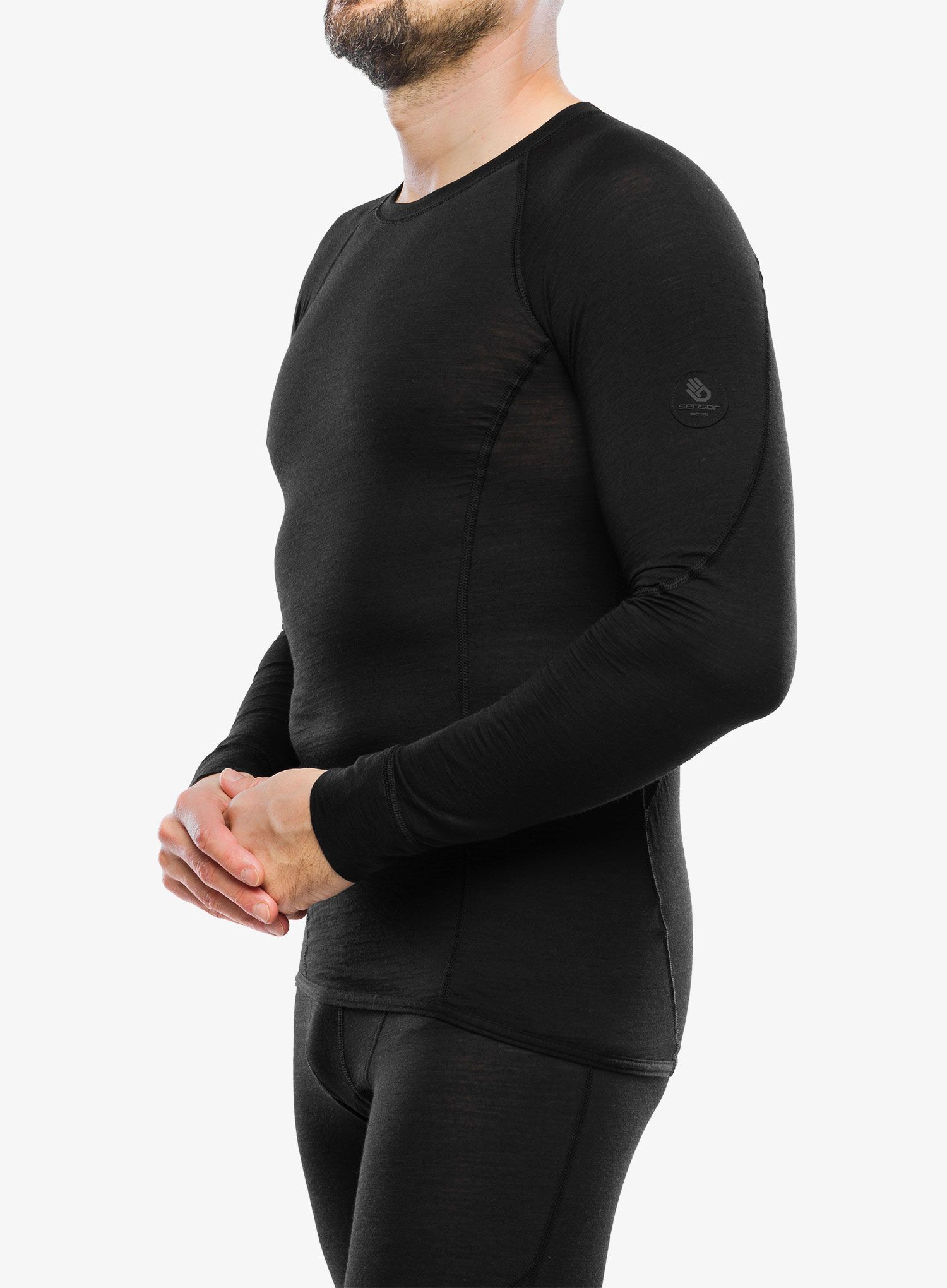 Funkčné tričko Sensor Merino Air Tee LS - black
