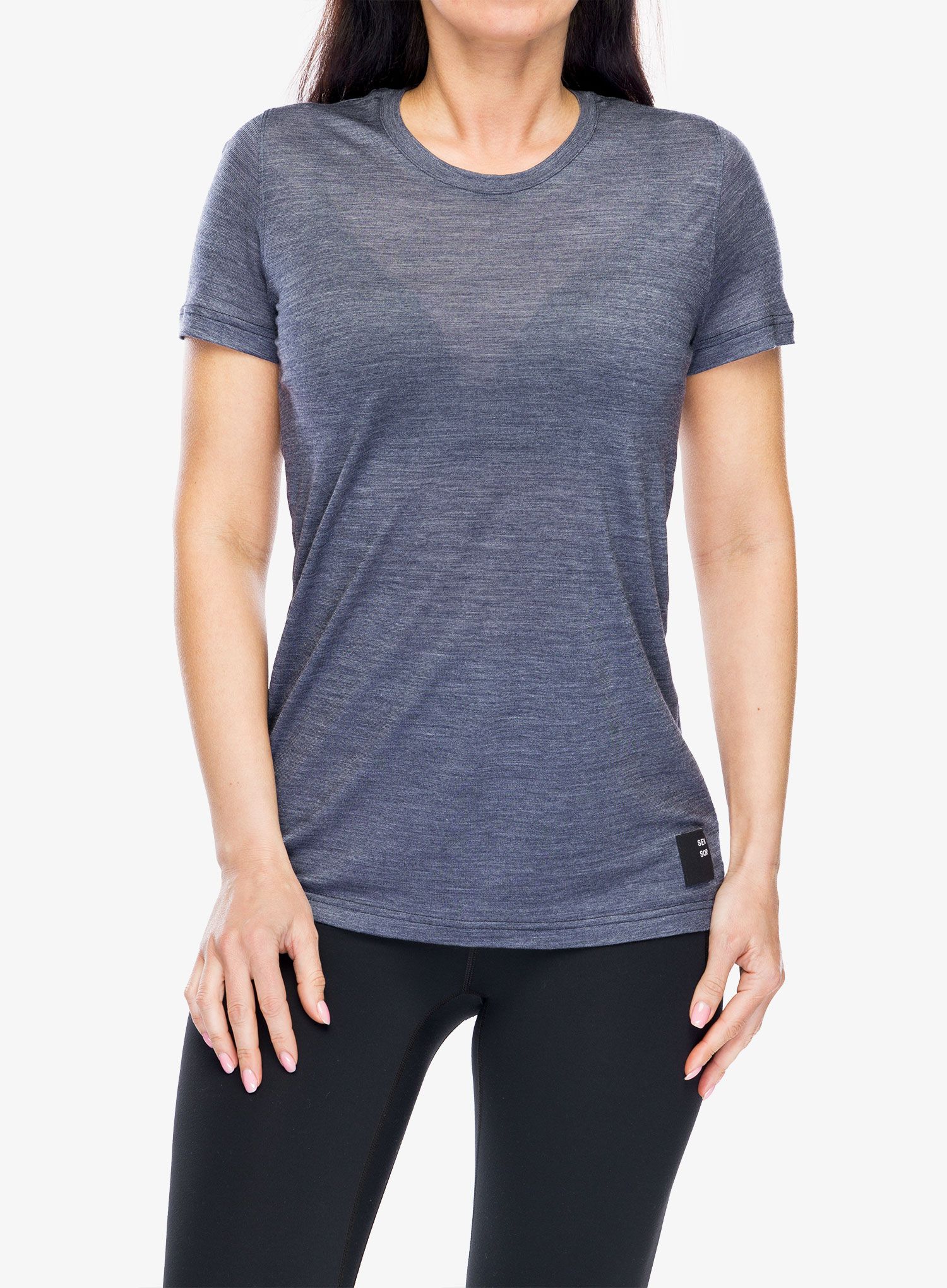 Merino tričko dámske Sensor Merino Lite Tee SS - mottled blue