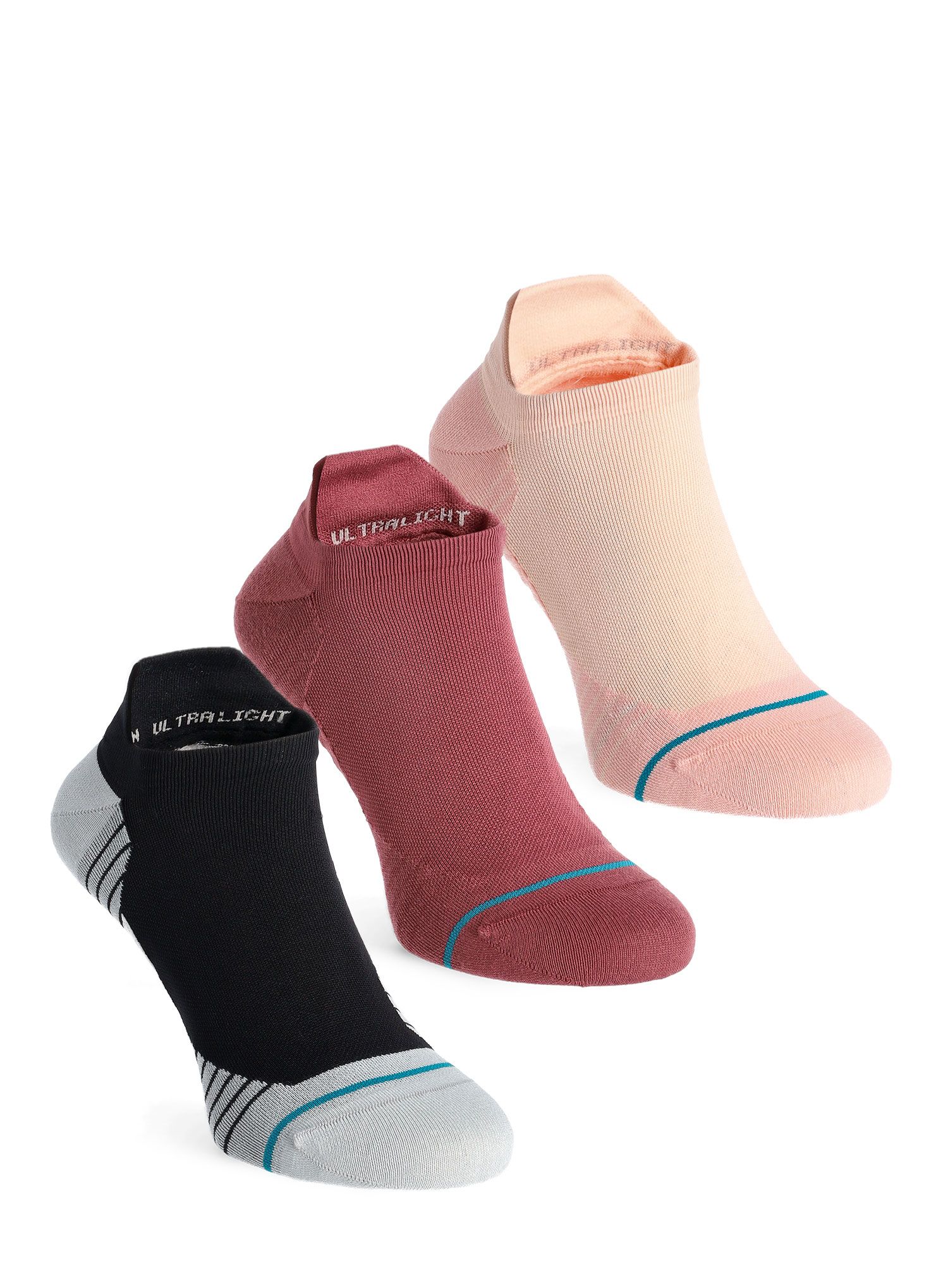 Bežecké ponožky dámske Stance Circuit 3 Pack - rebelrose