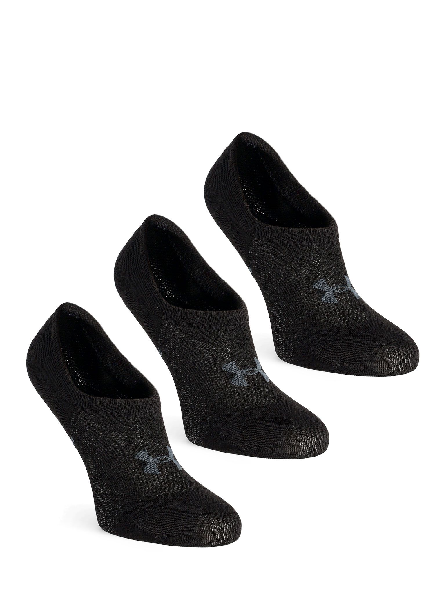 Dámske ponožky Under Armour UA Breathe Lite Ultra 3-Pack Low Liner Socks - black/pitch gray