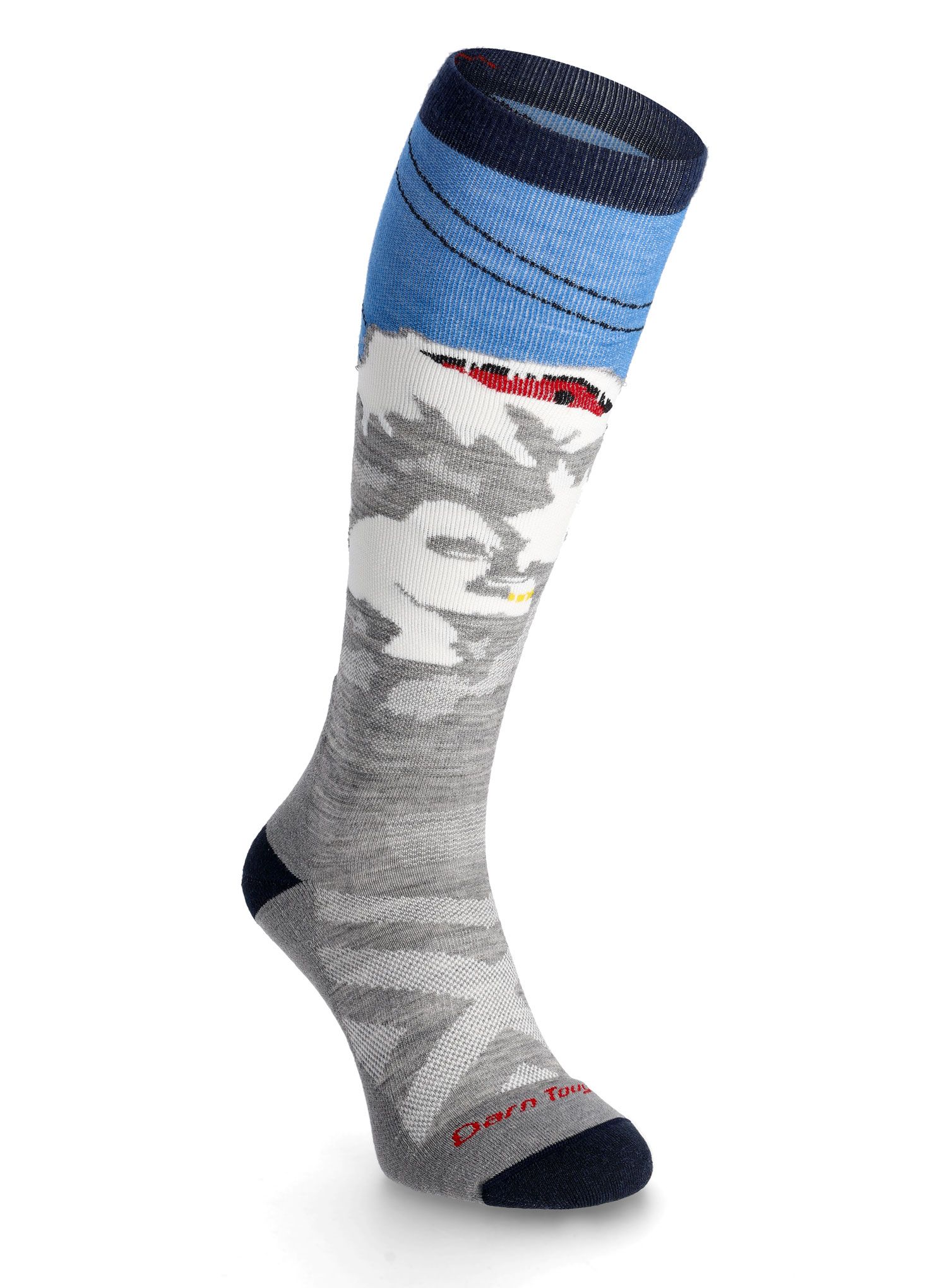 Merino ponožky Darn Tough Heady Yeti OTC Midweight with Cushion - gray