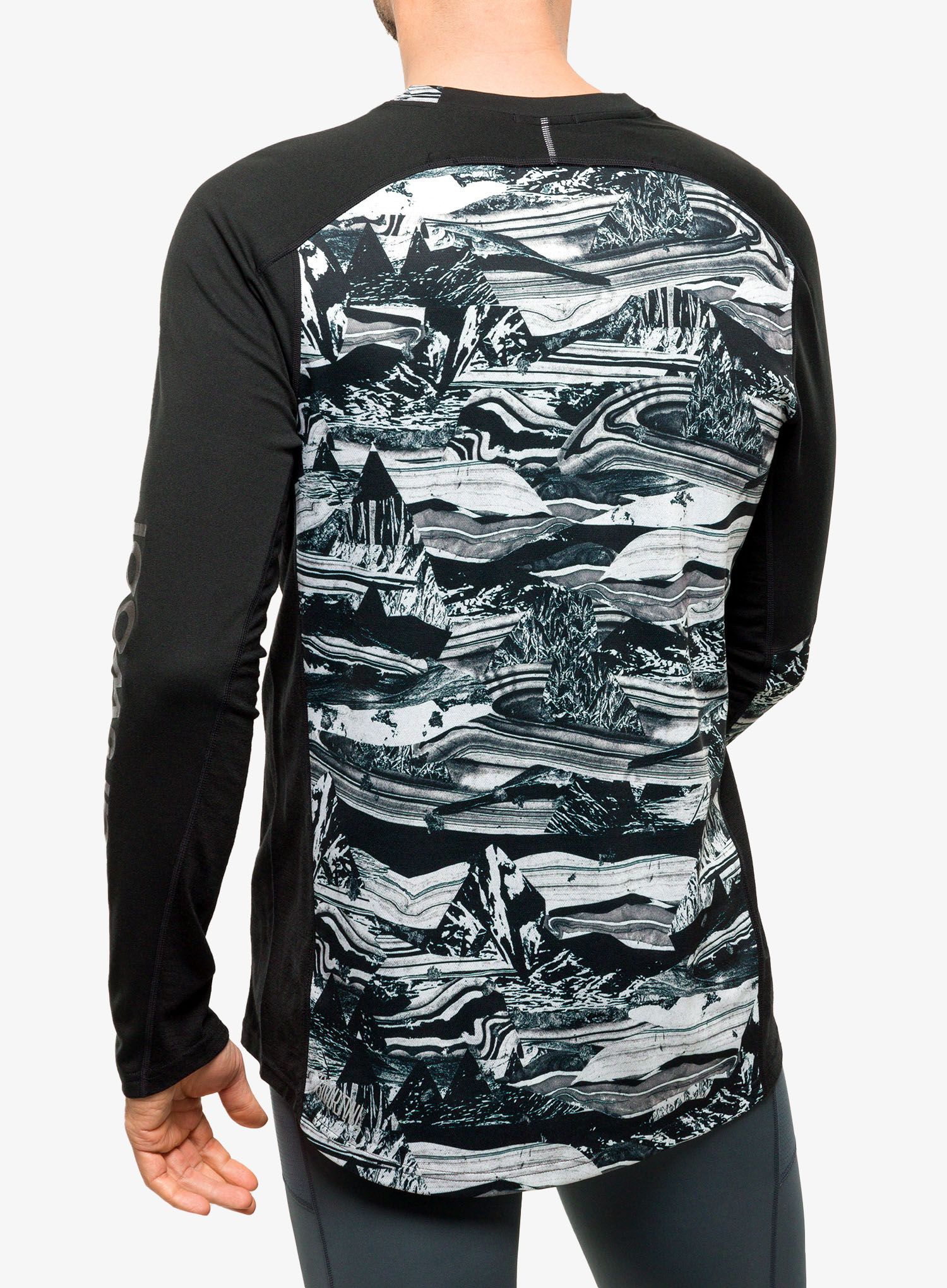 Cyklistická mikina Smartwool Mountain Bike LS Jersey - black marble giants