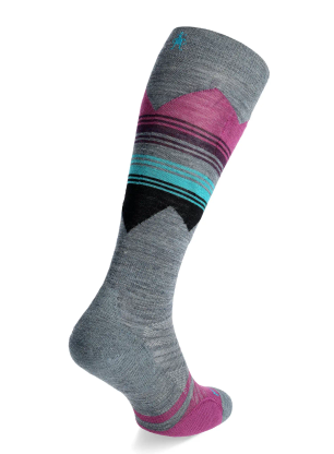 Dámske ponožky Smartwool Ski TC Pattern OTC Socks - pewter blue