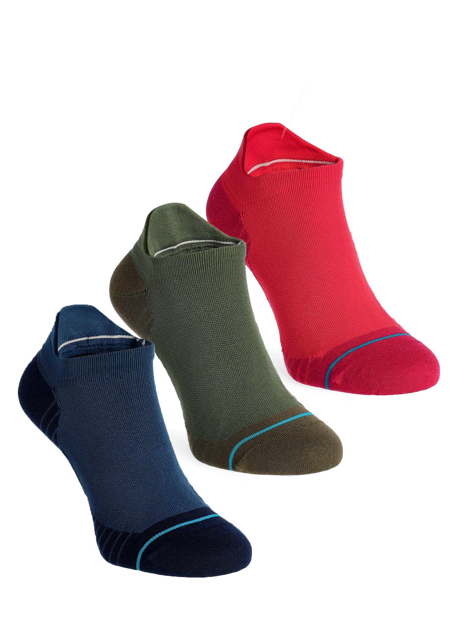 Ponožky na behanie Stance Get Set Tab 3 Pack - red