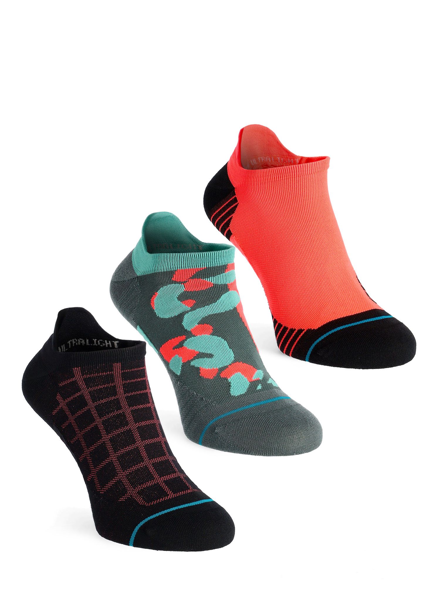 Bežecké ponožky Stance Quantum Tab 3 Pack - multi