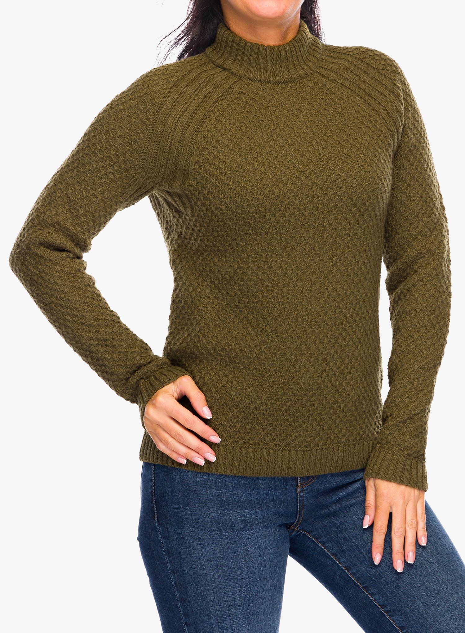 Dámsky sveter Royal Robbins Westlands Mock Neck - dark olive