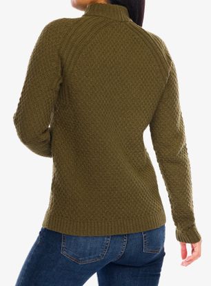 Dámsky sveter Royal Robbins Westlands Mock Neck - dark olive
