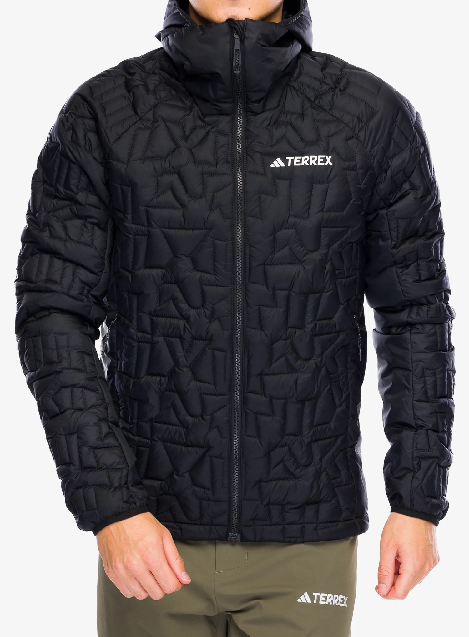 Zateplená bunda adidas TERREX Xperior PrimaLoft Loose Fill Insulated Hooded Jkt - black