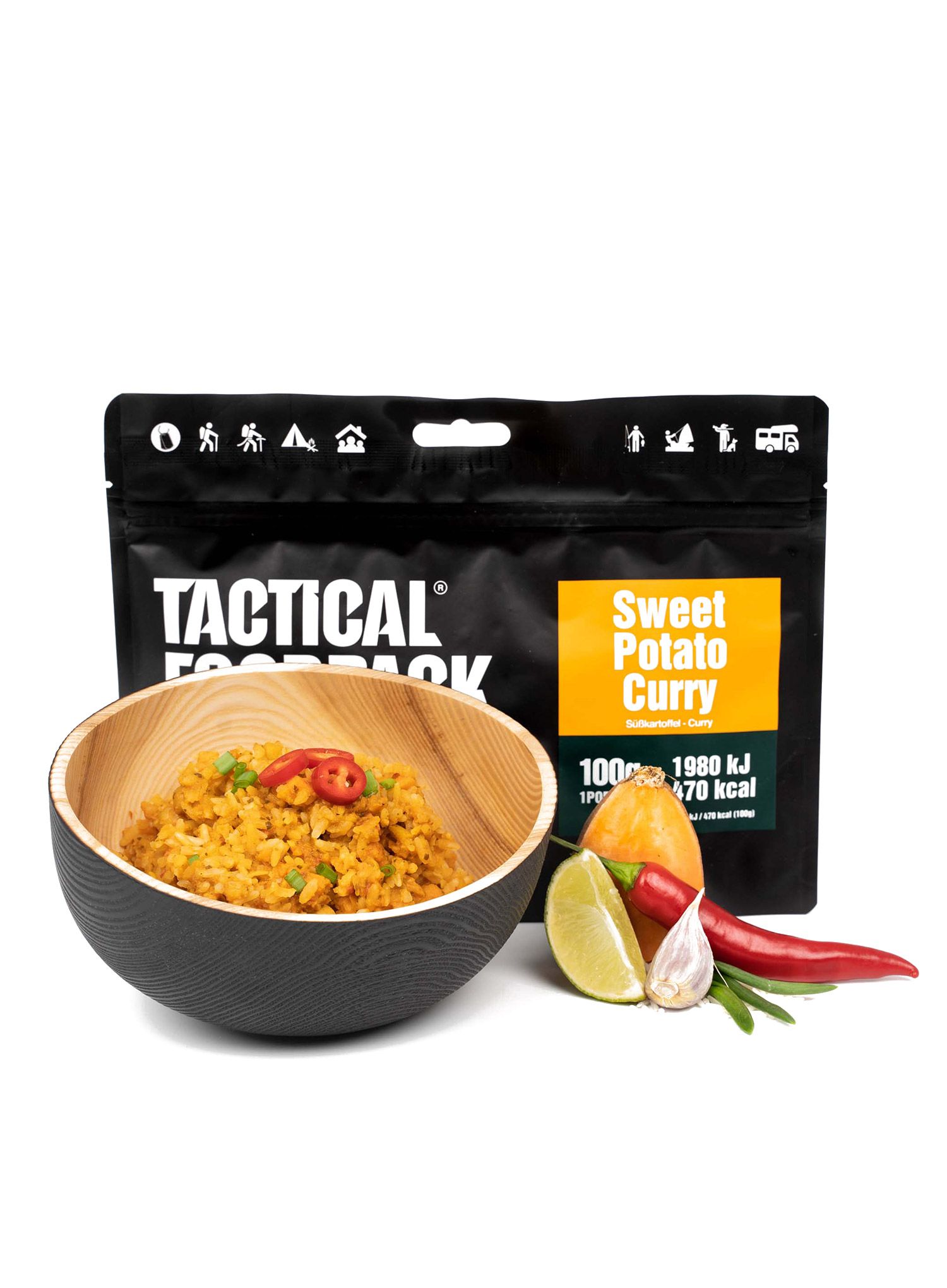 Lyofilizát Tactical Foodpack Sladké zemiakové kari 400 g