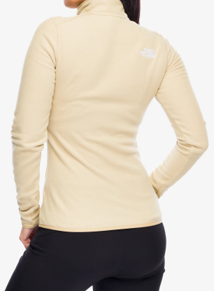 Flísová mikina dámska The North Face 100 Glacier 1/4 Zip - khaki stone