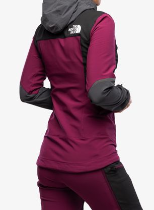 Softshellová bunda dámska The North Face Dawn Turn Hybrid Softshell Jacket - berry/grey