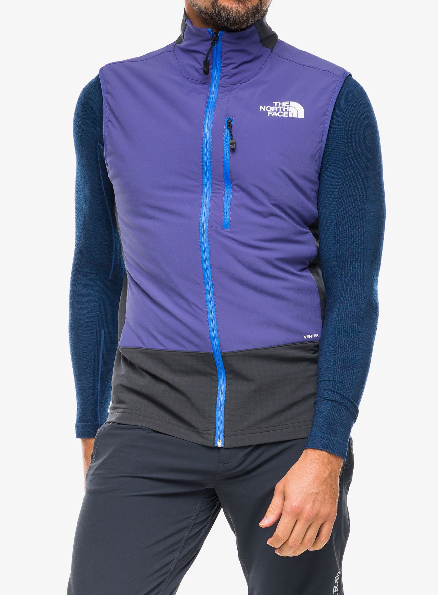 Zateplená vesta The North Face Dawn Turn Hybrid Ventrix Vest - grey/cave blue