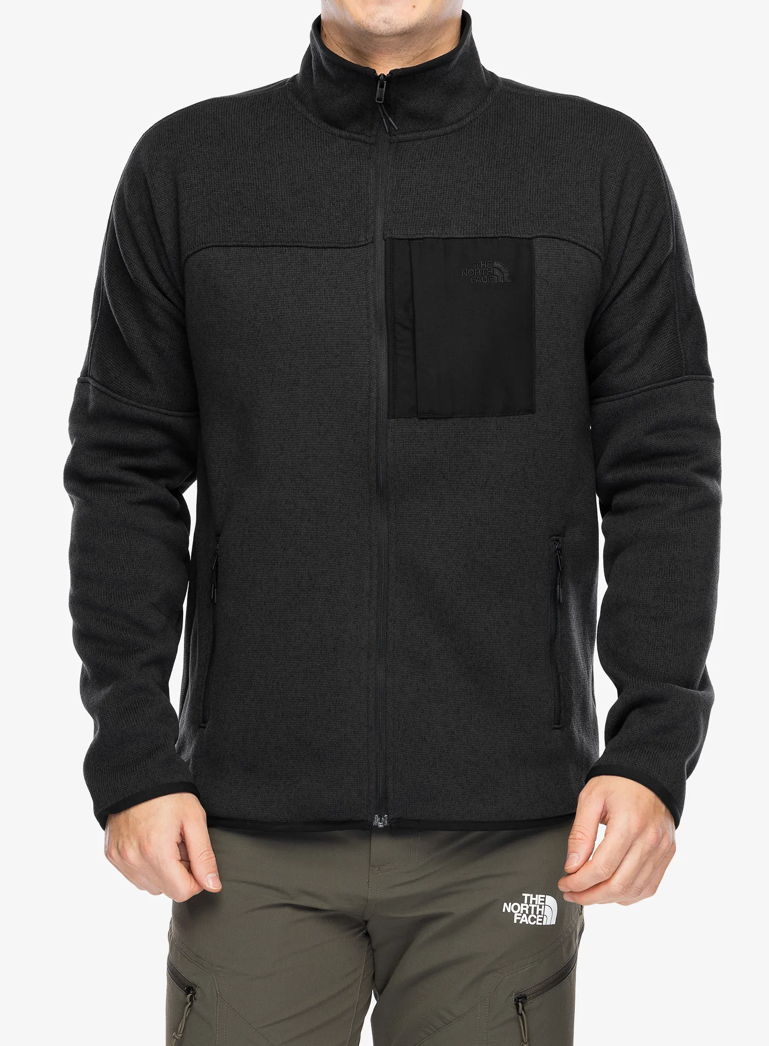 Flísová bunda The North Face Front Range Fleece Jacket - tnf black heather/npf