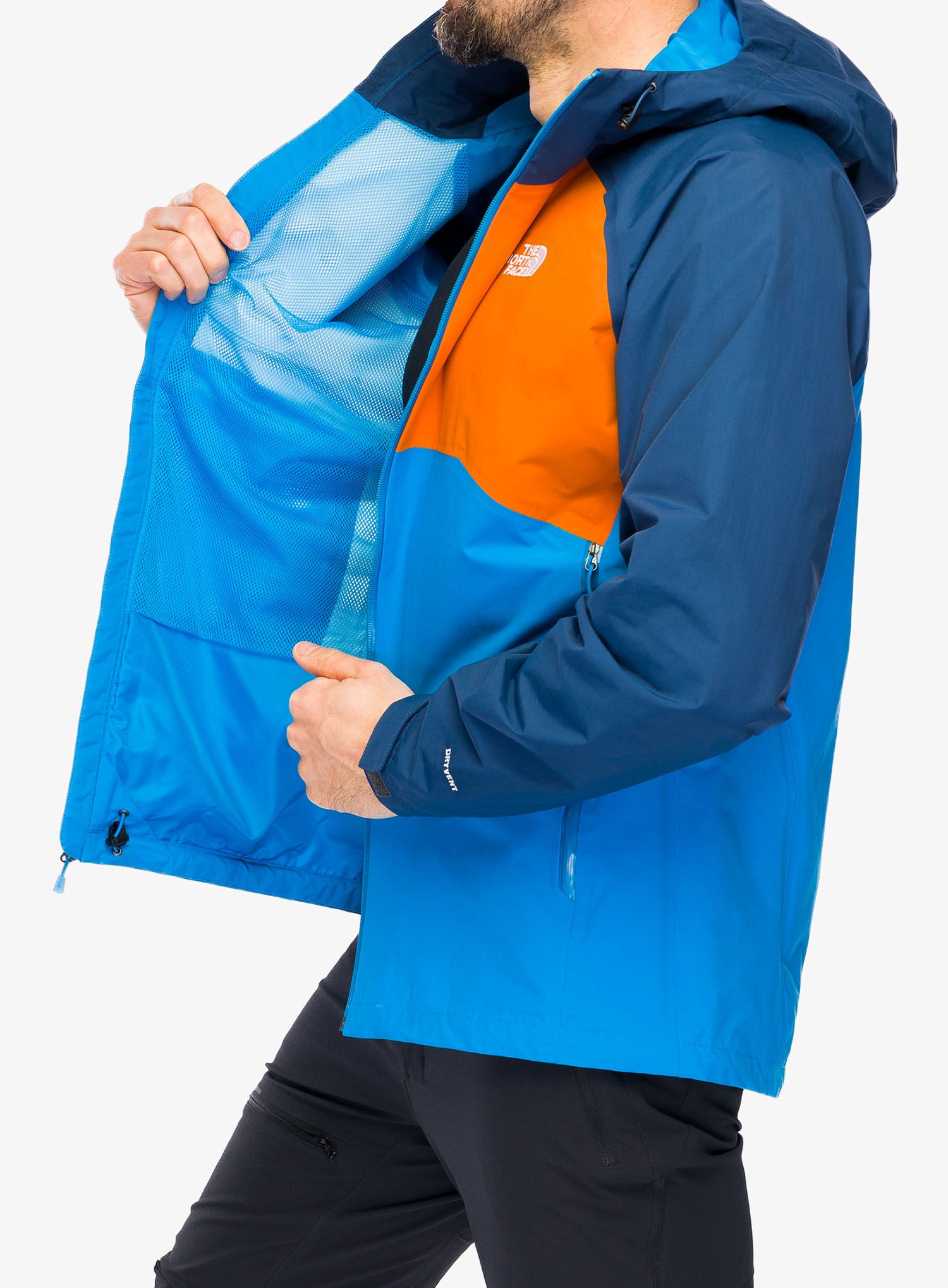 Bunda do dažďa The North Face Stratos Jacket - desert rust/blue