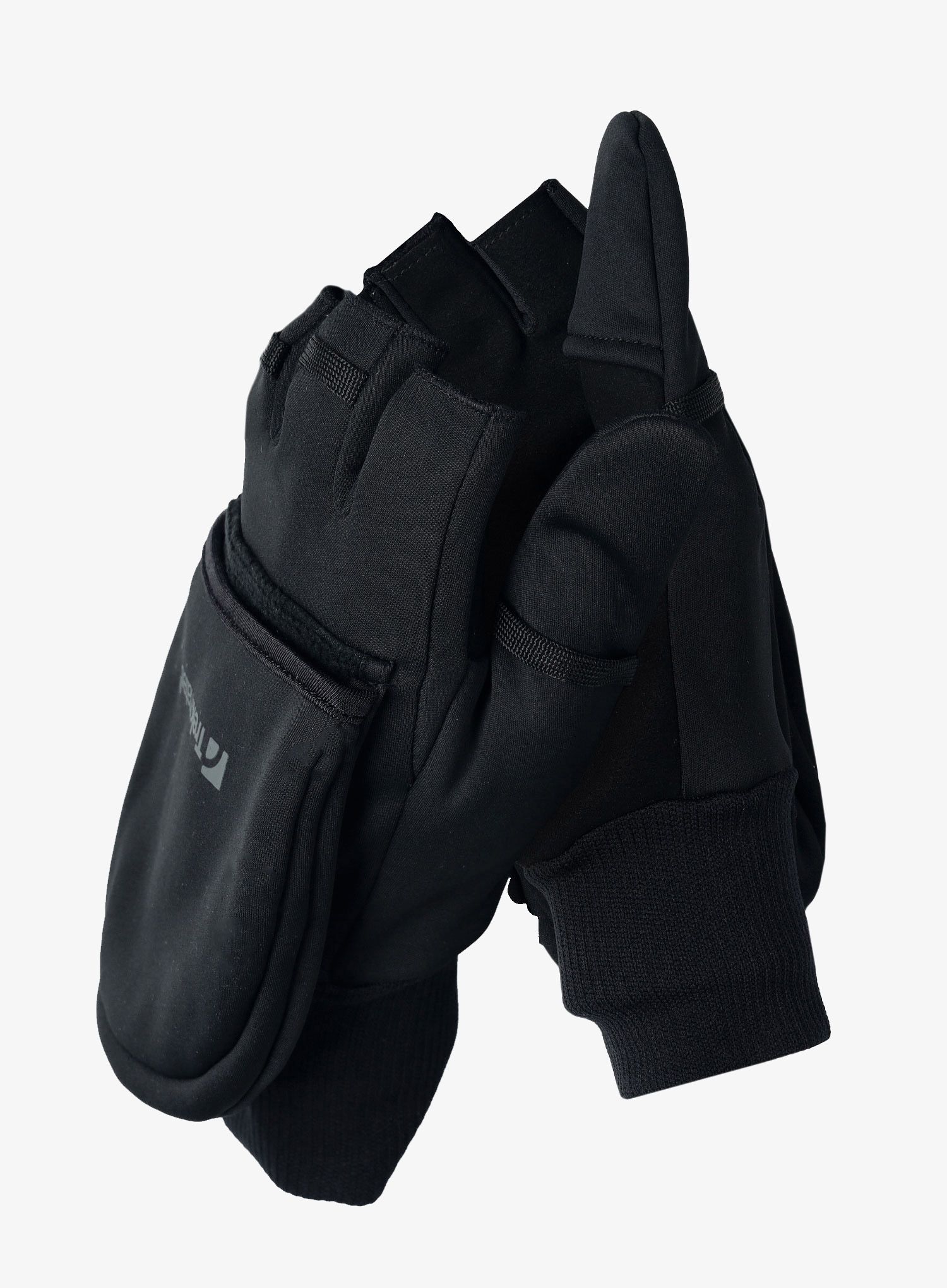 Vetruodolné rukavice Trekmates Rigg Convertible Mitts - black