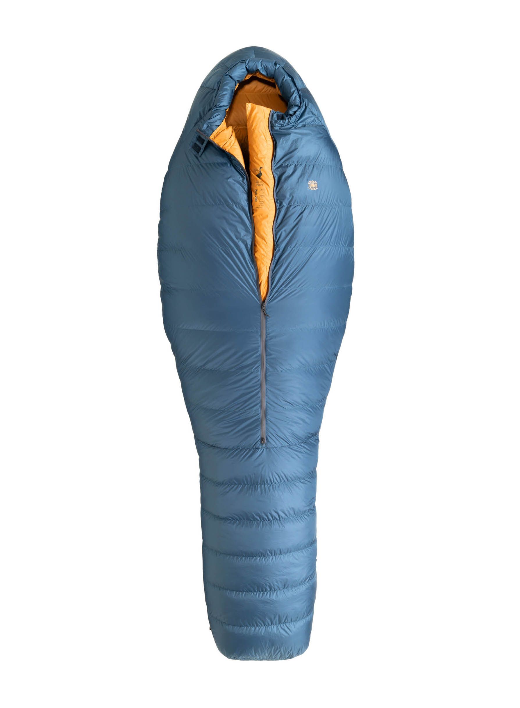 Páperový spacák Turbat Kuk 700 (185 cm) - legion blue/dark cheddar