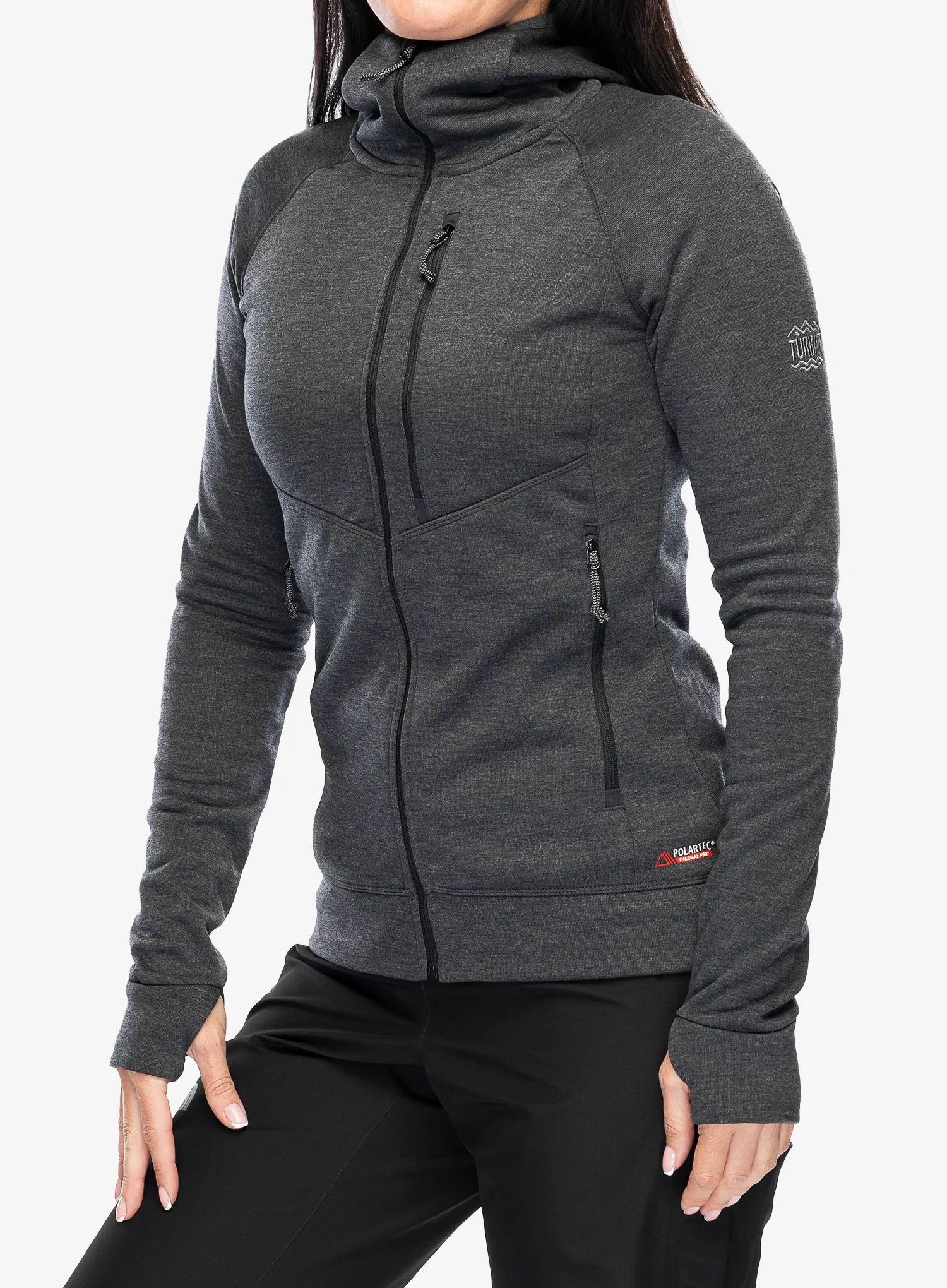 Flísová mikina dámska Turbat Peak Fleece - jet black