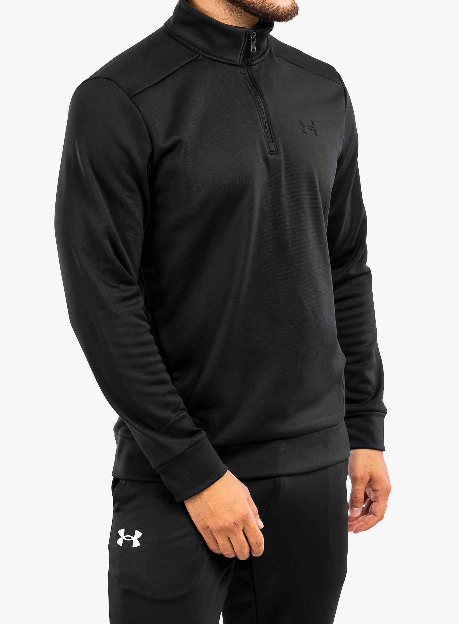 Mikina Under Armour UA Armour Fleece 1/4 Zip - black/black