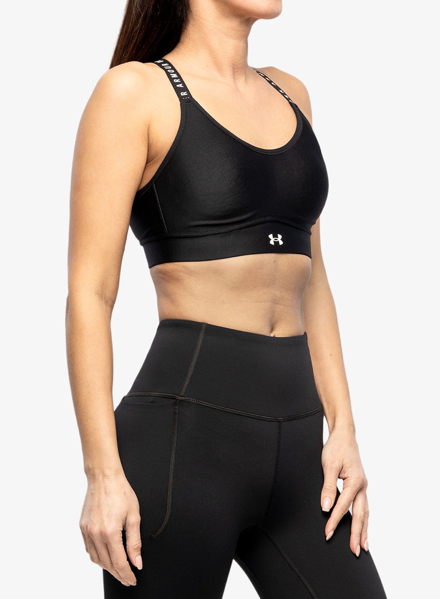Športová podprsenka Under Armour Infinity Mid Covered Sports Bra - black/white