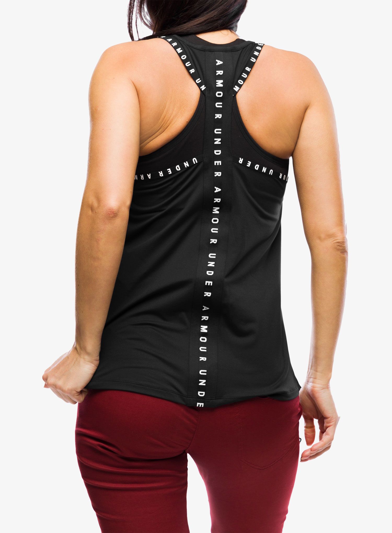 Dámske tričko Under Armour Knockout Tank - black/black/white