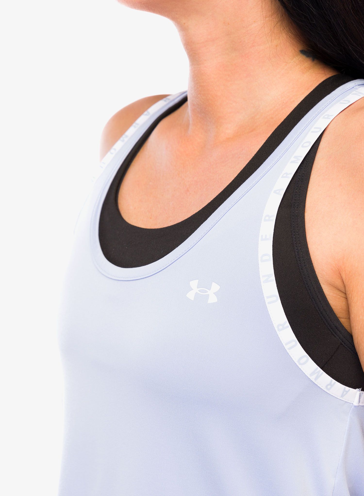 Dámsky top Under Armour Knockout Tank - celeste/white