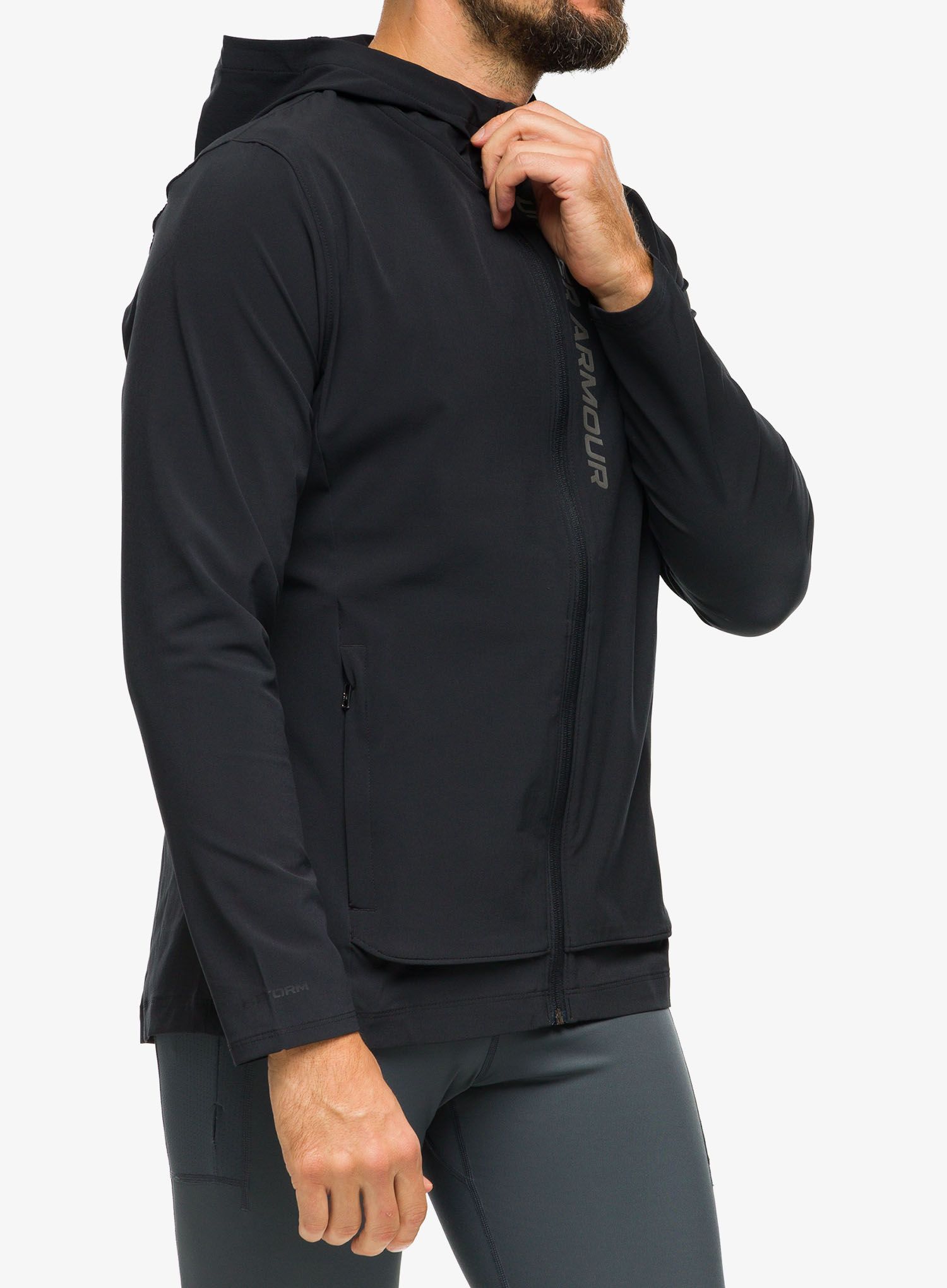 Bežecká bunda Under Armour OutRun The Storm Jacket - black/jet gray/reflective