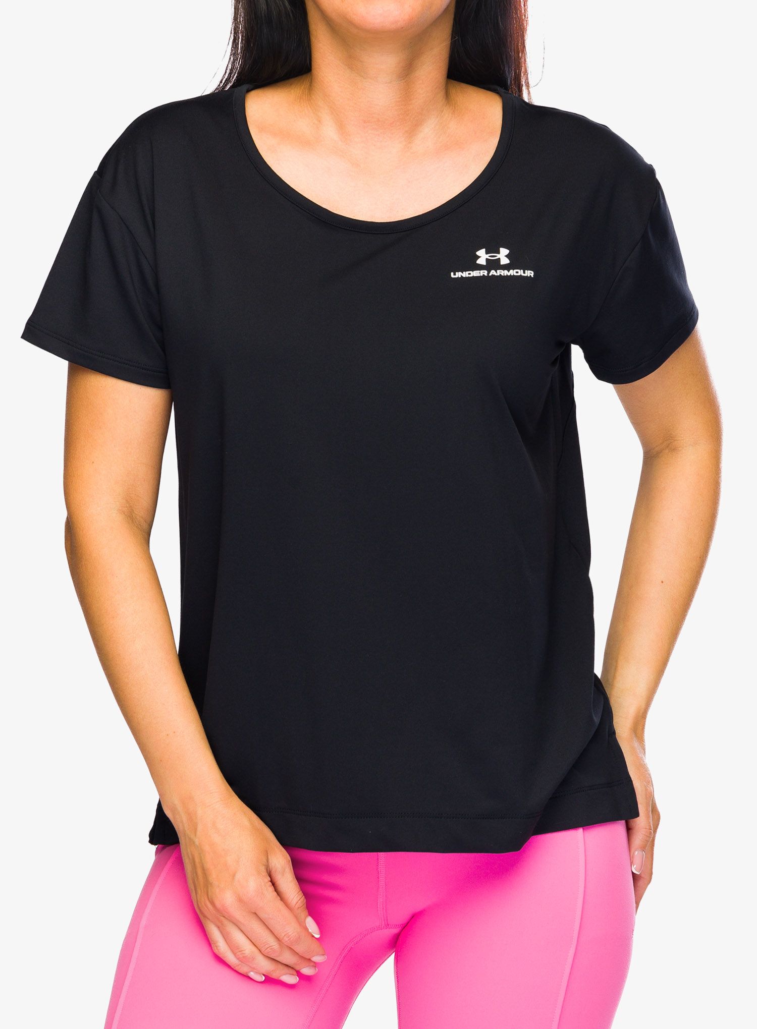 Dámske tričko Under Armour Rush Energy Core SS - black/white