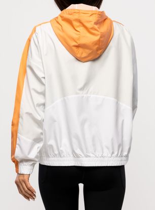 Bunda dámska Under Armour UA Rush Woven FZ Jacket - white/mellow orange