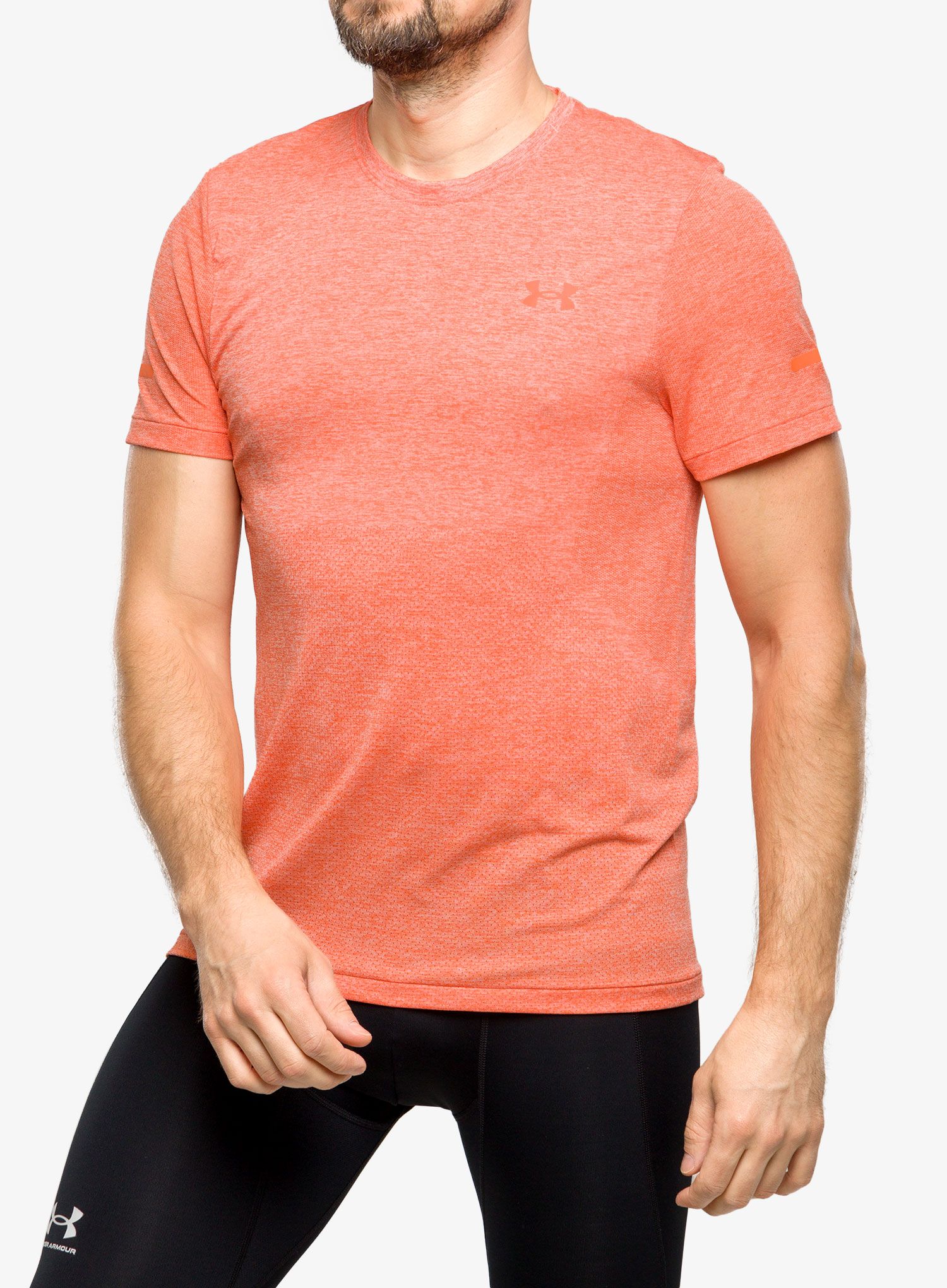 Bežecké tričko pánske Under Armour Seamless Stride SS - frosted orange/reflective