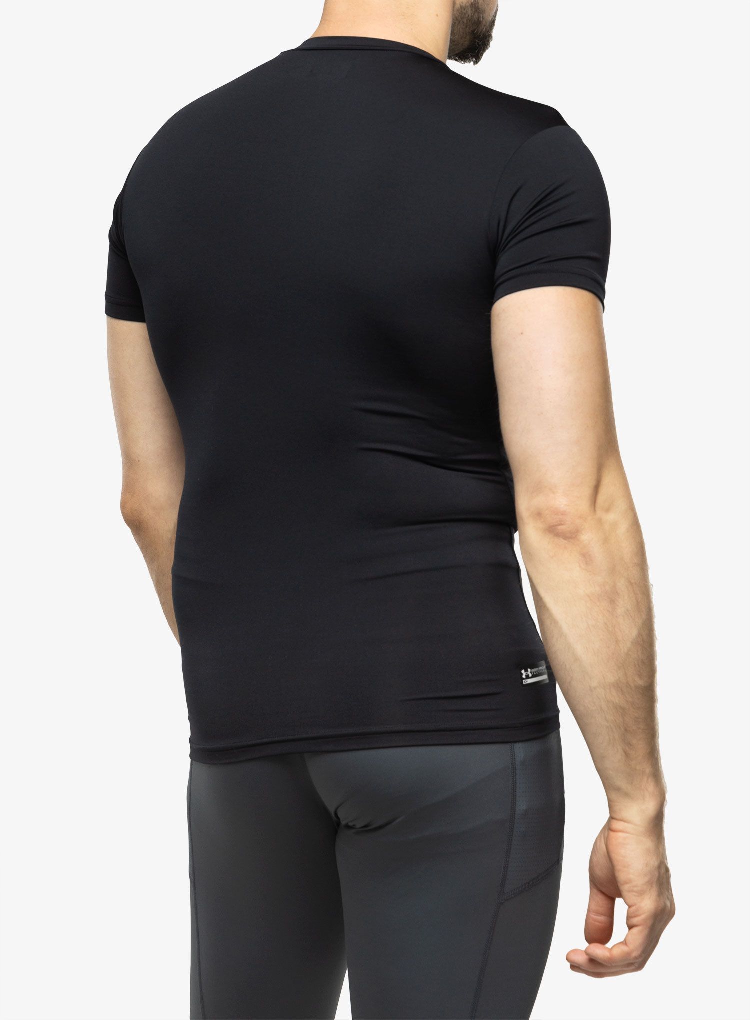 Taktické tričko Under Armour Tactical HeatGear Compression Tee - black/clear