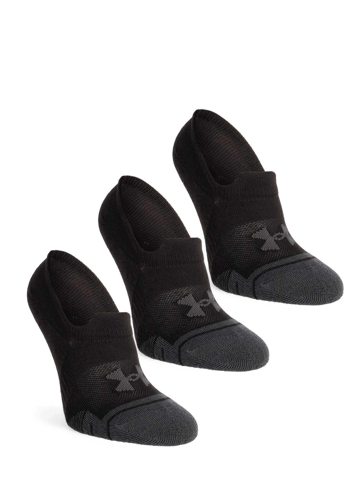 Ponožky Under Armour UA Performance Tech 3-Pack Ultra Low Tab - black/black/jet gray
