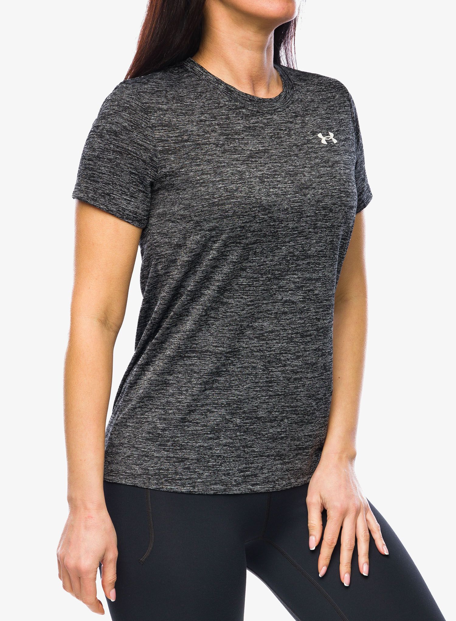 Dámske športové tričko Under Armour UA Tech Twist SS - black/white