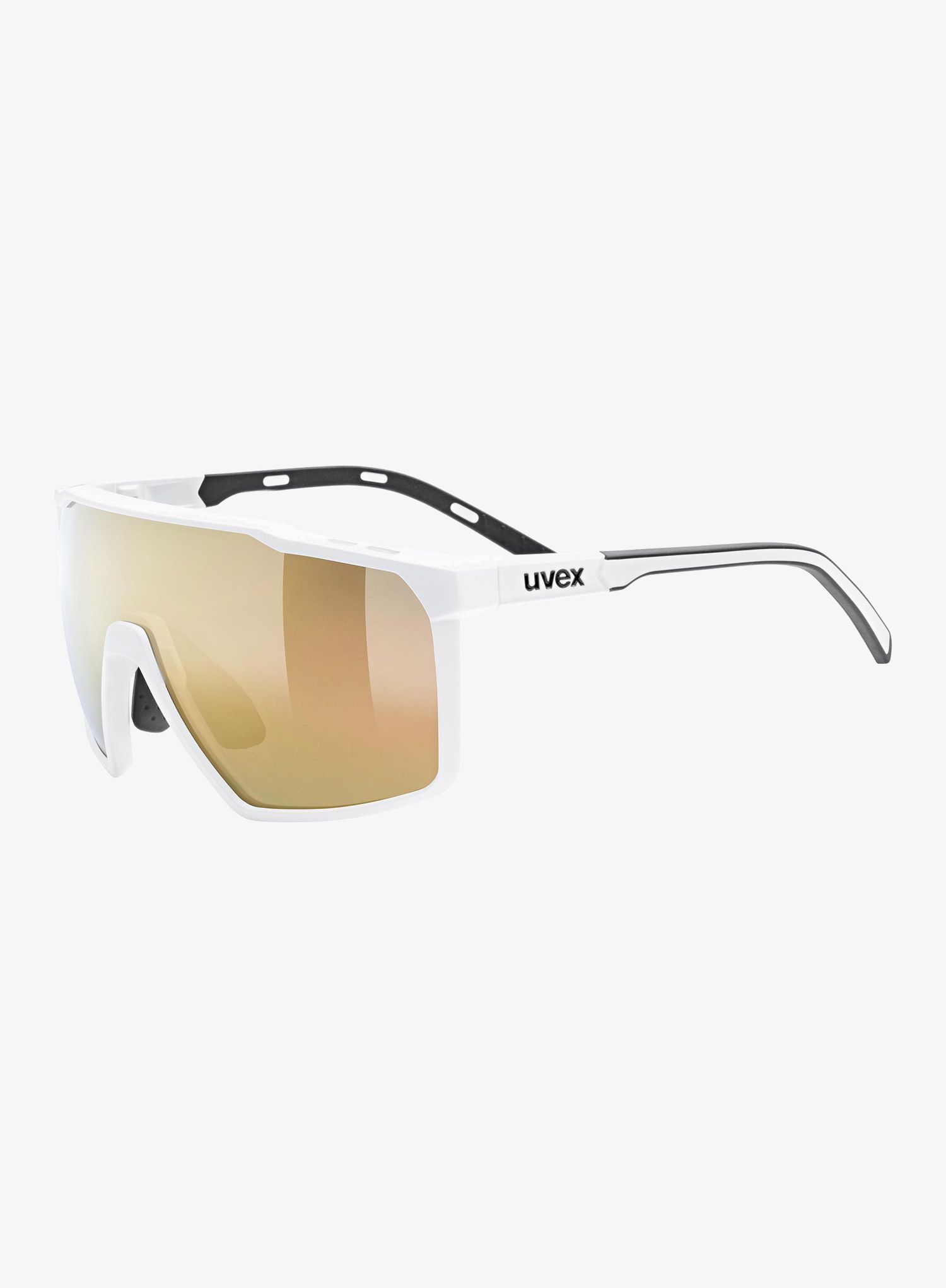 Cyklistické okuliare Uvex MTN Perform S - white matt/mir.gold