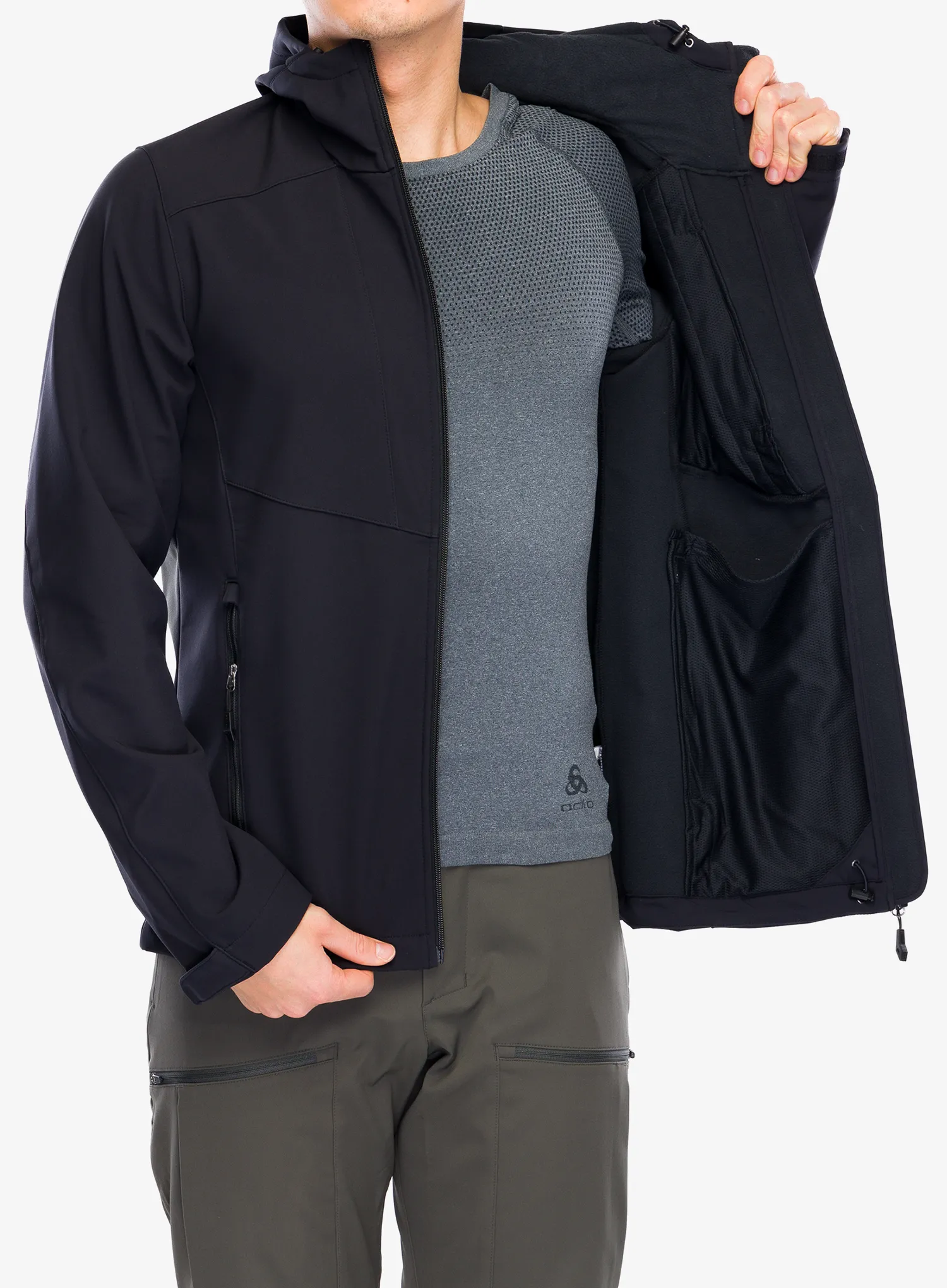 Softshellová bunda Vaude Cyclone Hooded Jacket - black
