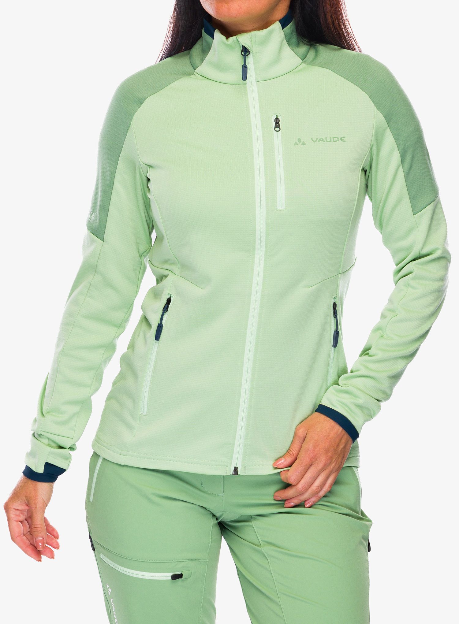 Flísová mikina dámska Vaude Elope Fleece Jacket II - aloe vera