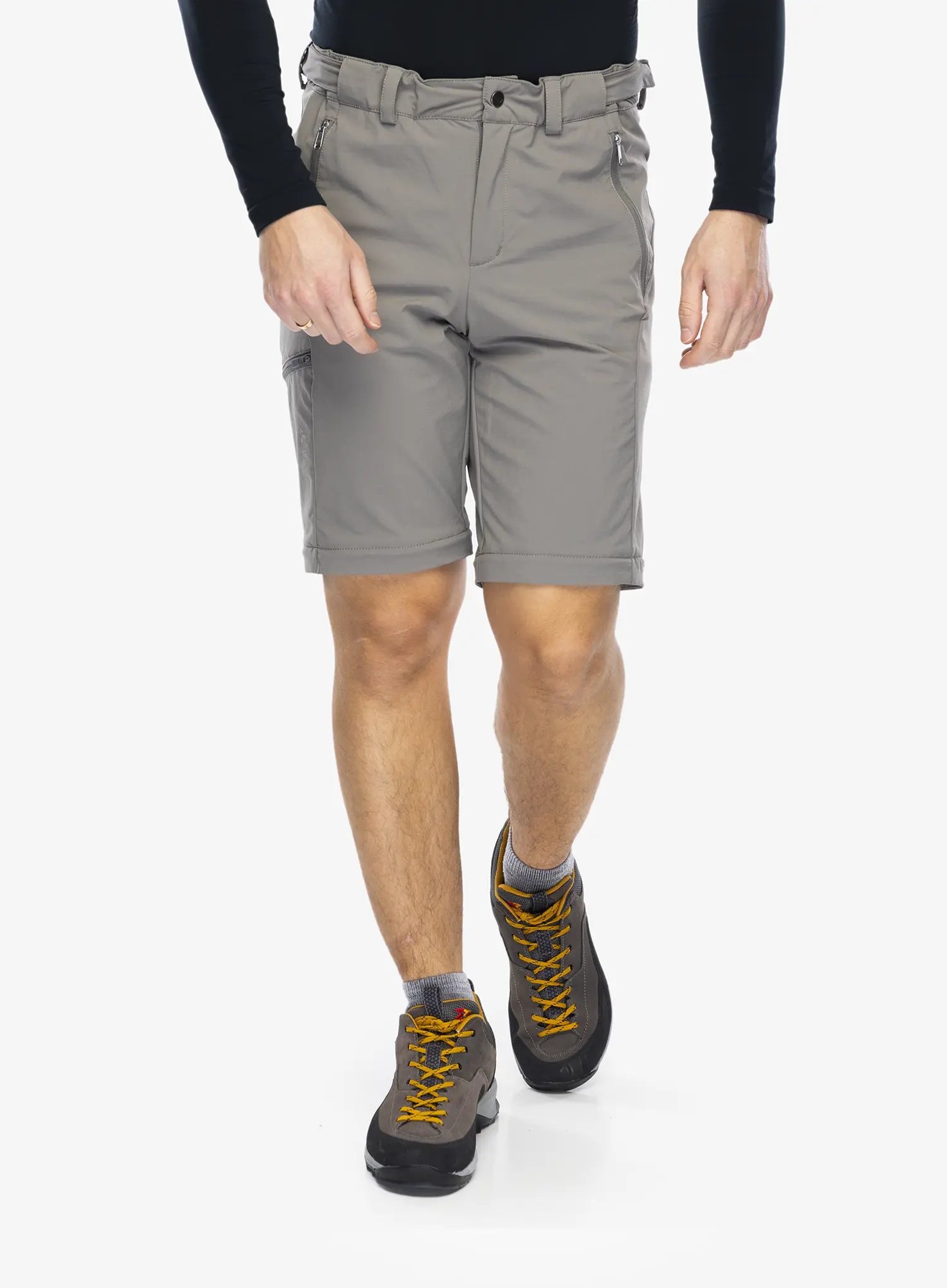 Nohavice Vaude Farley Stretch T-Zip Pants III - stone grey